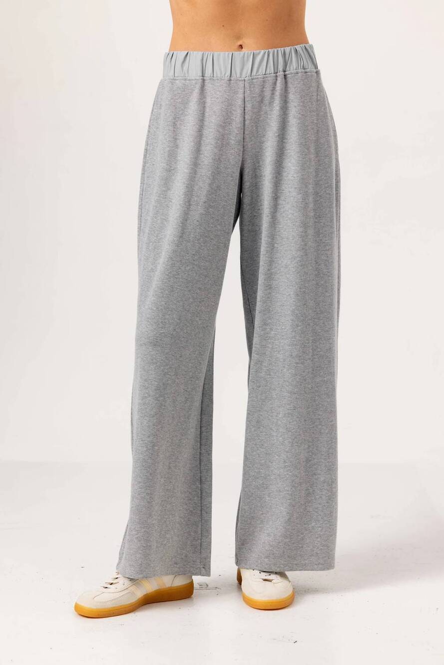 NEW SUNDAYS mirra wide leg pants in fog heather